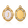 Stainless Steel Oval And Hexagonal Geometric Letter Pendant Jewelry Accessories With Electroplating