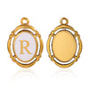 Stainless Steel Oval And Hexagonal Geometric Letter Pendant Jewelry Accessories With Electroplating