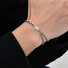 Stainless Steel Oval Chain Bracelet Electroplated Fashion For Women