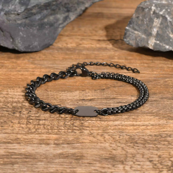 Stainless Steel Oval Chain Bracelet Electroplated Fashion For Women