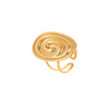 Stainless Steel Oval Conch Shape Retro Light Luxury Ring Electroplated