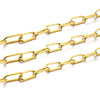 Stainless Steel Oval Decorative Chain With Cross For Diy Necklace And Bracelet Accessories Electroplated
