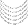Stainless Steel Oval Decorative Chain With Cross For Diy Necklace And Bracelet Accessories Electroplated