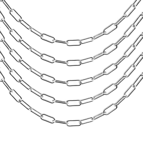 Stainless Steel Oval Decorative Chain With Cross For Diy Necklace And Bracelet Accessories Electroplated