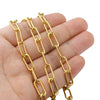 Stainless Steel Oval Decorative Chain With Cross For Diy Necklace And Bracelet Accessories Electroplated