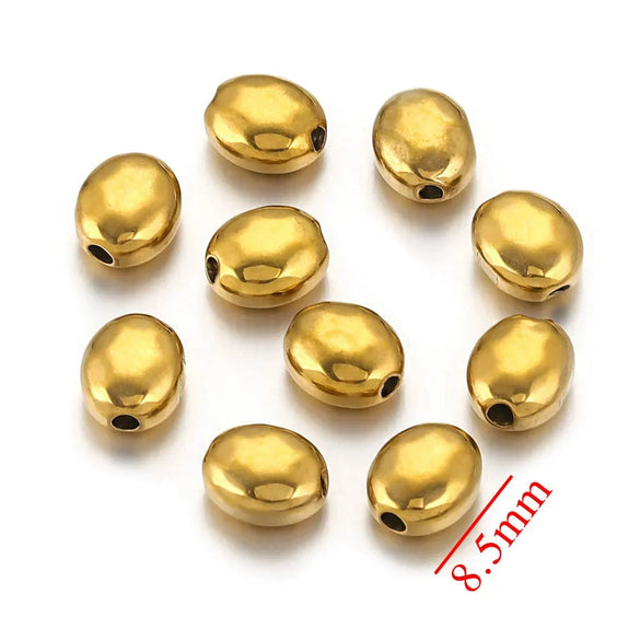 Stainless Steel Oval Drop And Curved Electroplated Spacer And Positioning Beads For Diy Jewelry Accessories