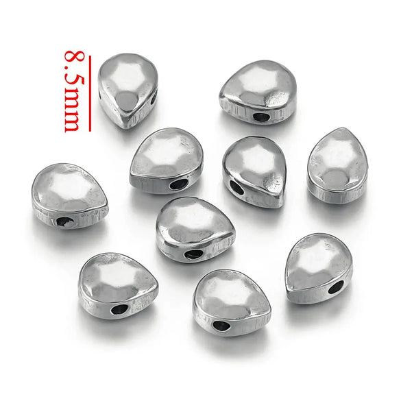 Stainless Steel Oval Drop And Curved Electroplated Spacer And Positioning Beads For Diy Jewelry Accessories