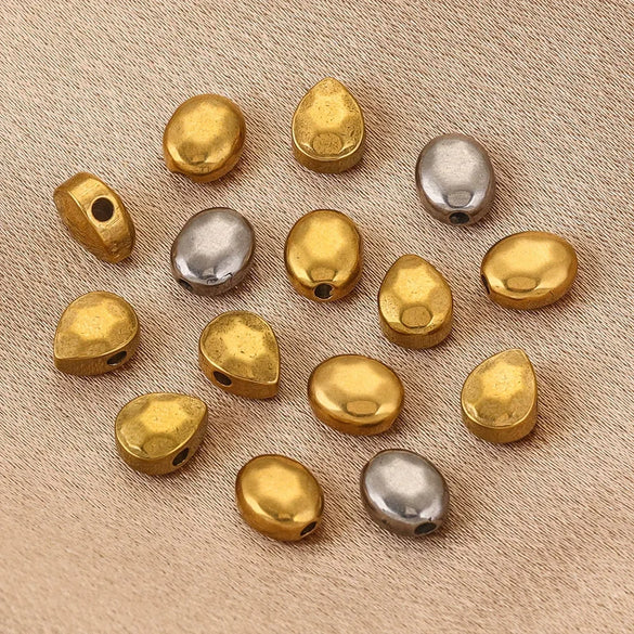 Stainless Steel Oval Drop And Curved Electroplated Spacer And Positioning Beads For Diy Jewelry Accessories