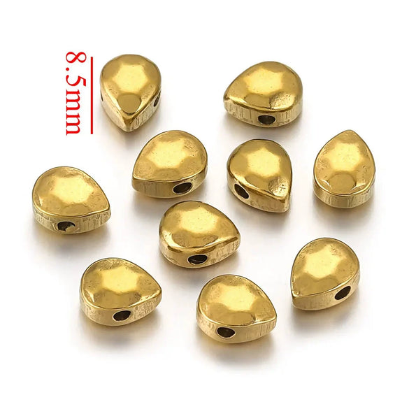 Stainless Steel Oval Drop And Curved Electroplated Spacer And Positioning Beads For Diy Jewelry Accessories