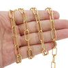 Stainless Steel Oval Hip Hop Necklace Chain With Electroplating Process