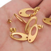 Stainless Steel Oval Hollow Fashion Geometric Electroplated Earrings Jewelry Accessories Diy Making Supplies
