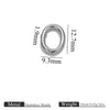 Stainless Steel Oval Melon Seed Jewelry Buckle Necklace Diy Handmade Electroplated Semi Finished Pendant Jewelry Accessories