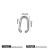Stainless Steel Oval Melon Seed Jewelry Buckle Necklace Diy Handmade Electroplated Semi Finished Pendant Jewelry Accessories