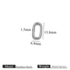 Stainless Steel Oval Melon Seed Jewelry Buckle Necklace Diy Handmade Electroplated Semi Finished Pendant Jewelry Accessories