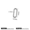 Stainless Steel Oval Melon Seed Jewelry Buckle Necklace Diy Handmade Electroplated Semi Finished Pendant Jewelry Accessories