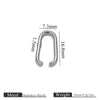 Stainless Steel Oval Melon Seed Jewelry Buckle Necklace Diy Handmade Electroplated Semi Finished Pendant Jewelry Accessories