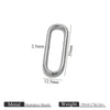 Stainless Steel Oval Melon Seed Jewelry Buckle Necklace Diy Handmade Electroplated Semi Finished Pendant Jewelry Accessories