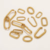 Stainless Steel Oval Melon Seed Jewelry Buckle Necklace Diy Handmade Electroplated Semi Finished Pendant Jewelry Accessories