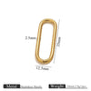 Stainless Steel Oval Melon Seed Jewelry Buckle Necklace Diy Handmade Electroplated Semi Finished Pendant Jewelry Accessories