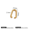 Stainless Steel Oval Melon Seed Jewelry Buckle Necklace Diy Handmade Electroplated Semi Finished Pendant Jewelry Accessories