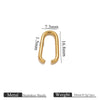 Stainless Steel Oval Melon Seed Jewelry Buckle Necklace Diy Handmade Electroplated Semi Finished Pendant Jewelry Accessories