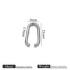 Stainless Steel Oval Melon Seed Jewelry Buckle Necklace Diy Handmade Electroplated Semi Finished Pendant Jewelry Accessories