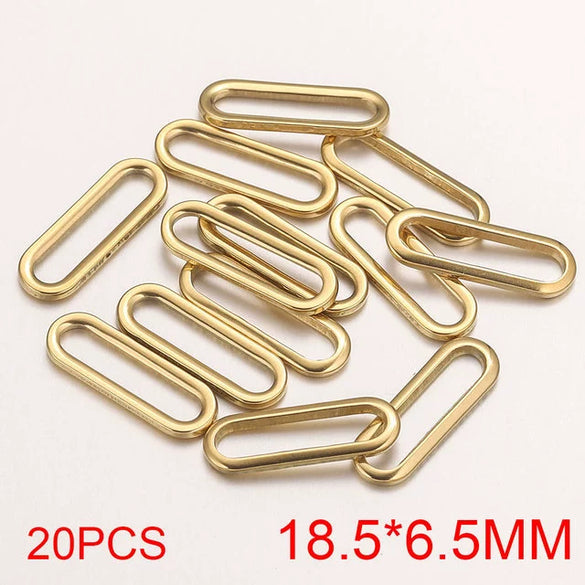 Stainless Steel Oval Rectangular Border Fish Pattern Electroplated Diy Jewelry Handmade Earrings Connector Supplies Accessories