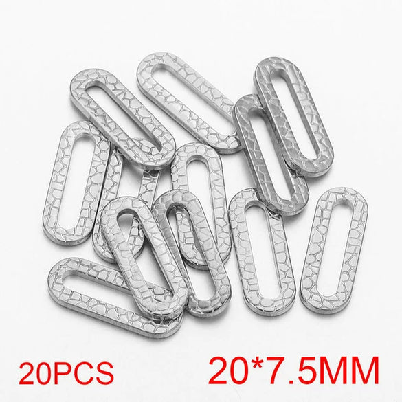 Stainless Steel Oval Rectangular Border Fish Pattern Electroplated Diy Jewelry Handmade Earrings Connector Supplies Accessories