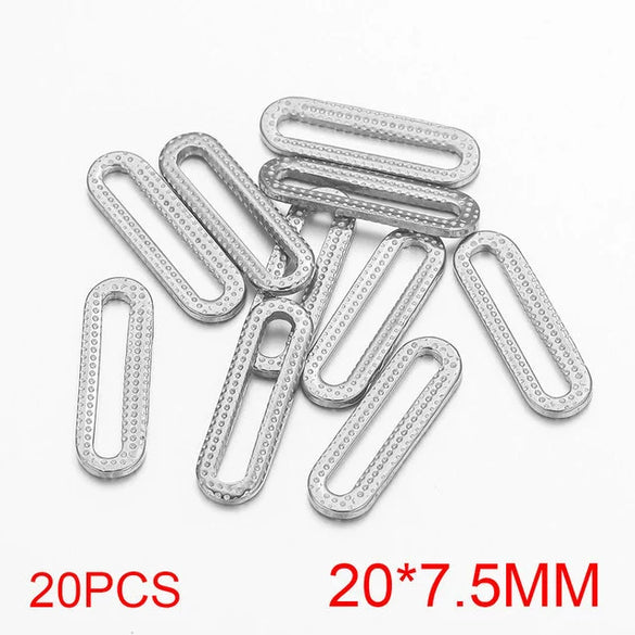 Stainless Steel Oval Rectangular Border Fish Pattern Electroplated Diy Jewelry Handmade Earrings Connector Supplies Accessories