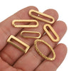 Stainless Steel Oval Rectangular Border Fish Pattern Electroplated Diy Jewelry Handmade Earrings Connector Supplies Accessories