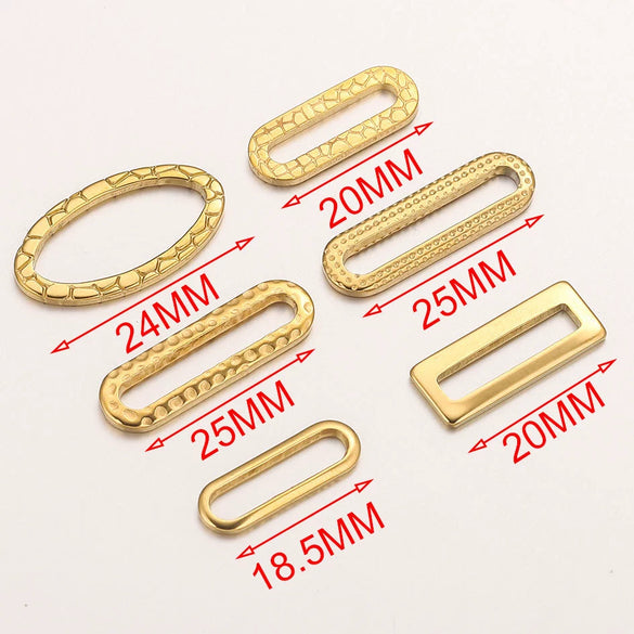Stainless Steel Oval Rectangular Border Fish Pattern Electroplated Diy Jewelry Handmade Earrings Connector Supplies Accessories