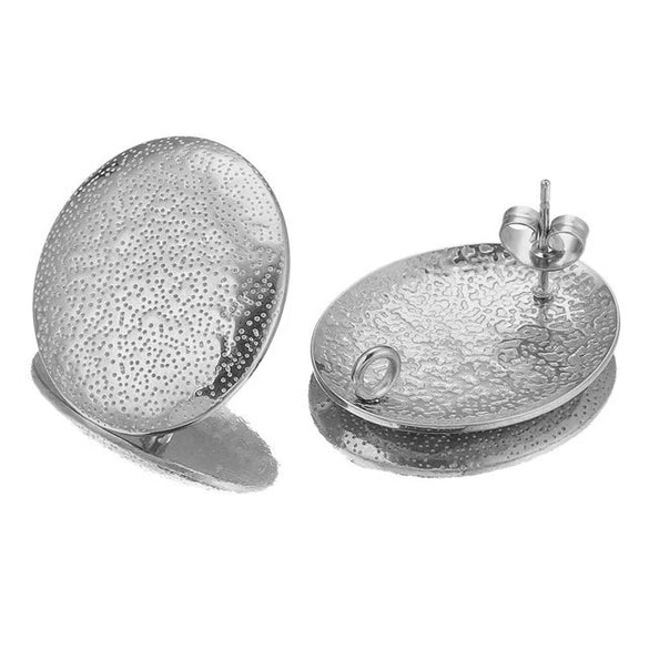 Stainless Steel Oval Star Fish Pattern Gold Plated Electroplated Earrings Making Supplies Jewelry