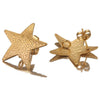 Stainless Steel Oval Star Fish Pattern Gold Plated Electroplated Earrings Making Supplies Jewelry