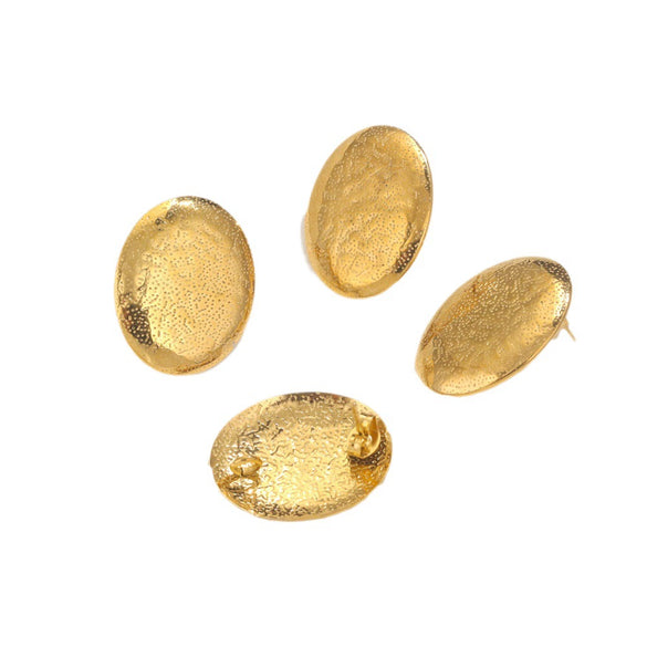 Stainless Steel Oval Star Fish Pattern Gold Plated Electroplated Earrings Making Supplies Jewelry
