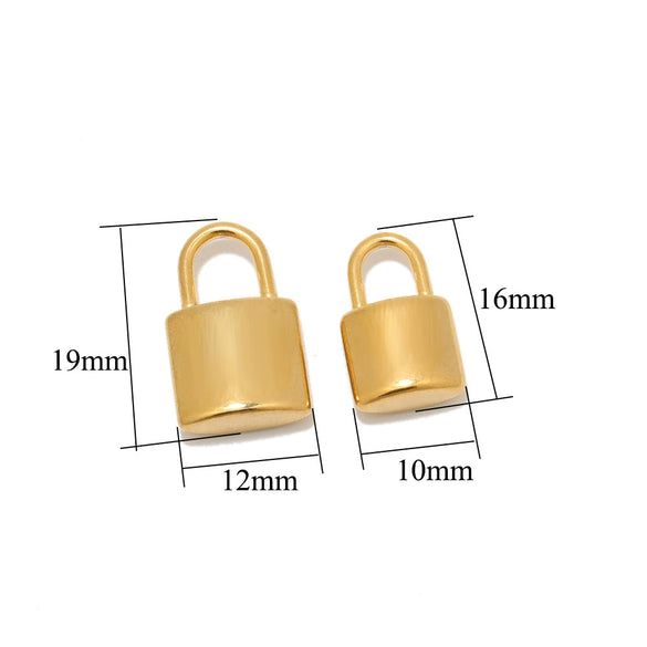 Stainless Steel Padlock Threedimensional Punk Pendant Jewelry For Diy Bracelet And Necklace