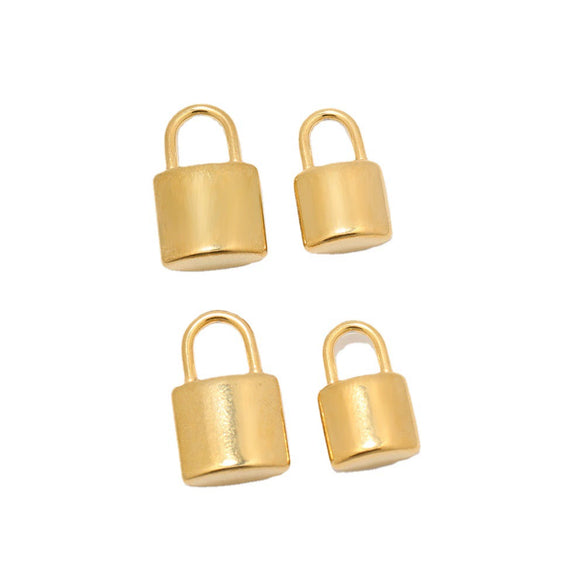 Stainless Steel Padlock Threedimensional Punk Pendant Jewelry For Diy Bracelet And Necklace