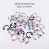 Stainless Steel Painted Geometric Circular Nose Rings Eyebrow Nails Cshaped Ear Bone Nails Lip Nail Piercing Jewelry