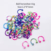 Stainless Steel Painted Geometric Circular Nose Rings Eyebrow Nails Cshaped Ear Bone Nails Lip Nail Piercing Jewelry