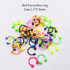 Stainless Steel Painted Geometric Circular Nose Rings Eyebrow Nails Cshaped Ear Bone Nails Lip Nail Piercing Jewelry
