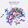 Stainless Steel Painted Geometric Circular Nose Rings Eyebrow Nails Cshaped Ear Bone Nails Lip Nail Piercing Jewelry
