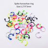 Stainless Steel Painted Geometric Circular Nose Rings Eyebrow Nails Cshaped Ear Bone Nails Lip Nail Piercing Jewelry