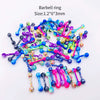 Stainless Steel Painted Geometric Circular Nose Rings Eyebrow Nails Cshaped Ear Bone Nails Lip Nail Piercing Jewelry