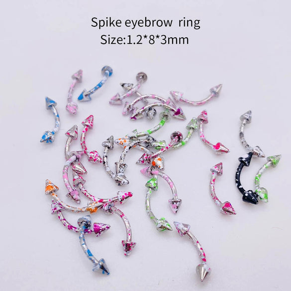 Stainless Steel Painted Geometric Circular Nose Rings Eyebrow Nails Cshaped Ear Bone Nails Lip Nail Piercing Jewelry