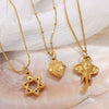 316L Stainless Steel Palm Sixpointed Star Shape Pendant Jewelry For Women Plated With Gold