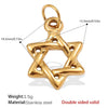 316L Stainless Steel Palm Sixpointed Star Shape Pendant Jewelry For Women Plated With Gold