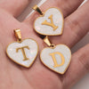 Stainless Steel Peach Heart And English Letter Diy Handmade Electroplated Pendant Necklace Accessories