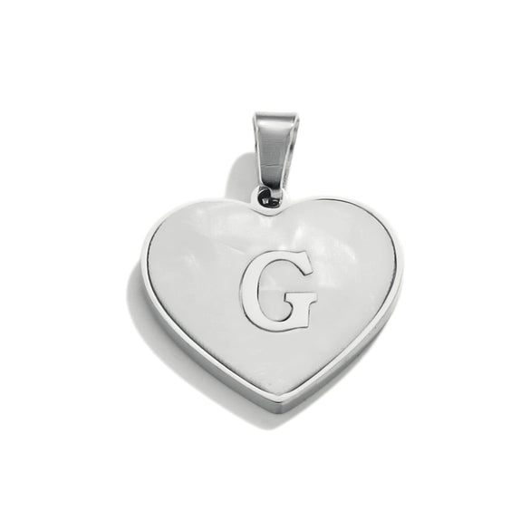 Stainless Steel Peach Heart And English Letter Diy Handmade Electroplated Pendant Necklace Accessories