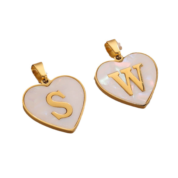 Stainless Steel Peach Heart And English Letter Diy Handmade Electroplated Pendant Necklace Accessories
