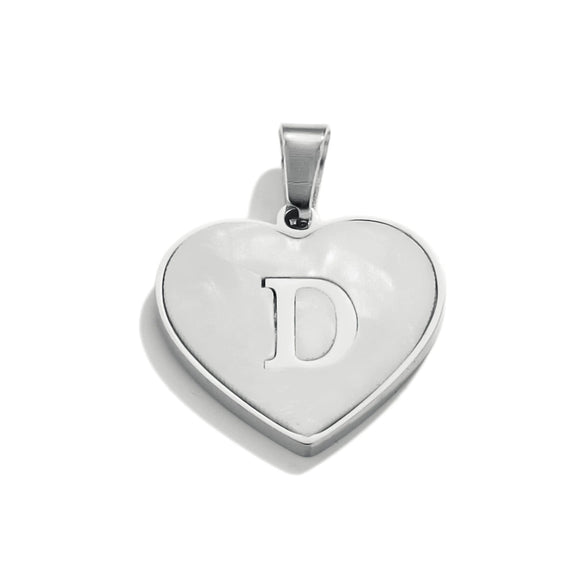 Stainless Steel Peach Heart And English Letter Diy Handmade Electroplated Pendant Necklace Accessories