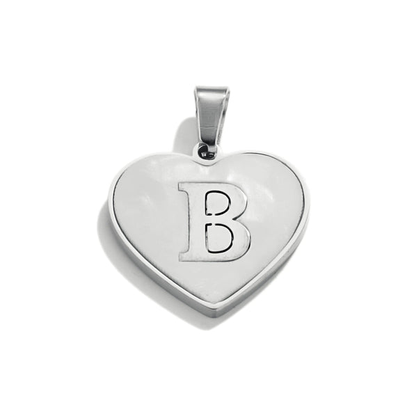 Stainless Steel Peach Heart And English Letter Diy Handmade Electroplated Pendant Necklace Accessories